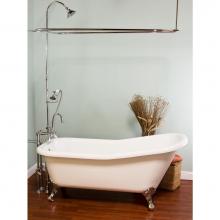 Strom Living P1020-28C - Chrome Over The Rim Mount Shower Enclosure Set. Includes 3 3/8'' Ctr Gooseneck Di