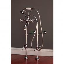 Strom Living P1082C - Chrome Traditional Telephone Faucet & Over The Rim Supply Set Kit.  Includes  Po