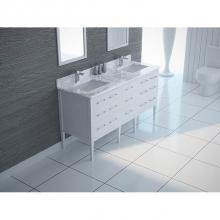 Tidal Bath Canada SYDC-613100-AW - Sydney 61'' double-sink vanity