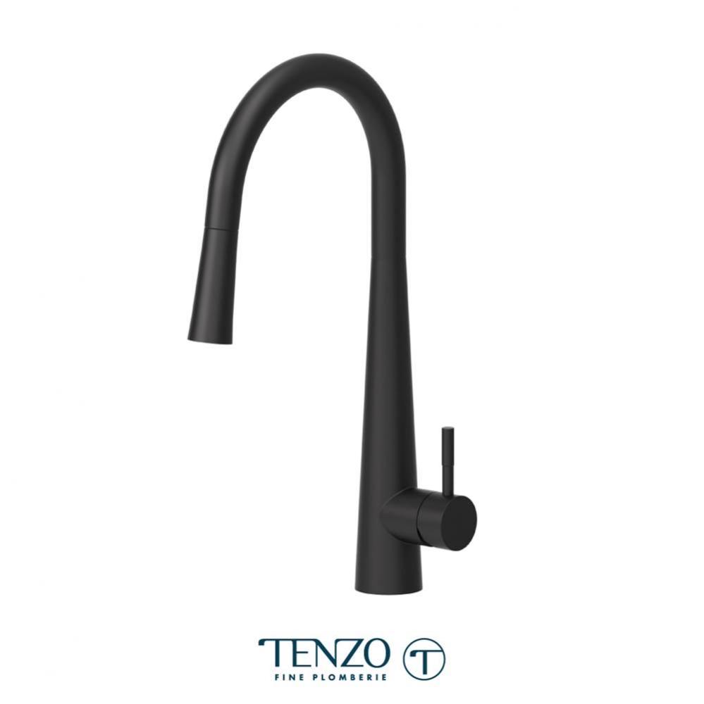 Single-handle kitchen faucet Aviva with pull-down & 2-Function hand shower matte black