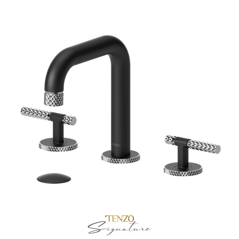 8'' lavatory faucet with (W/O overflow) drain Bellacio-C matte black/chrome