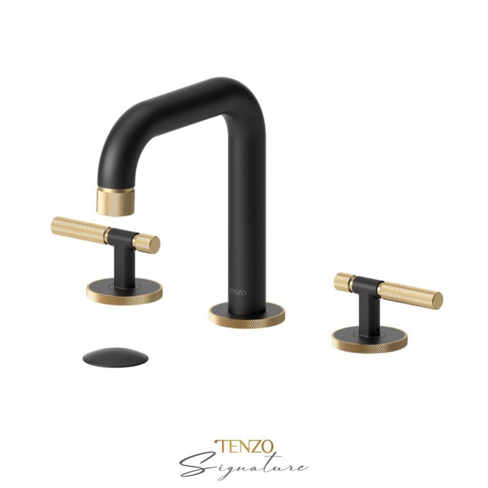 8'' lavatory faucet with (W/O overflow) drain Bellacio-F matte black/brushed gold