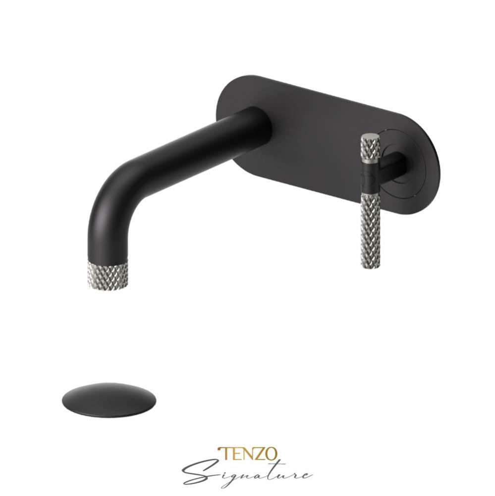 Trim for wall mount lav. faucet (W/O overflow) drain Bellacio-C matte black/brushed nickel