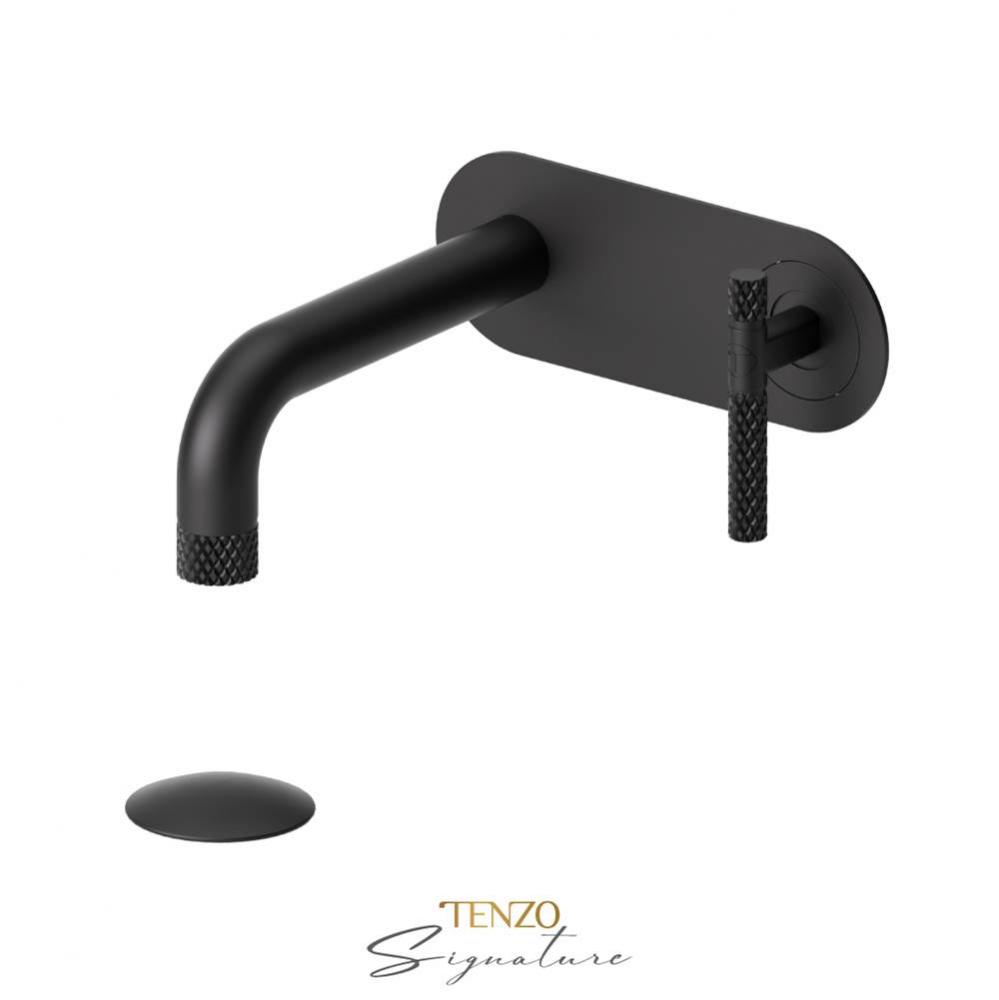 Trim for wall mount lav. faucet (overflow) drain Bellacio-C matte black