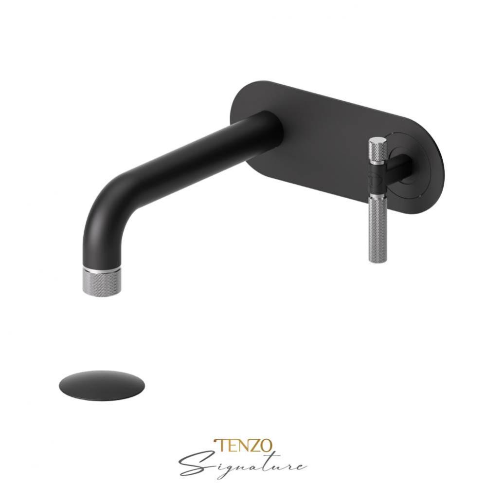 Trim for wall mount lav. faucet (W/O overflow) drain Bellacio-F matte black/chrome