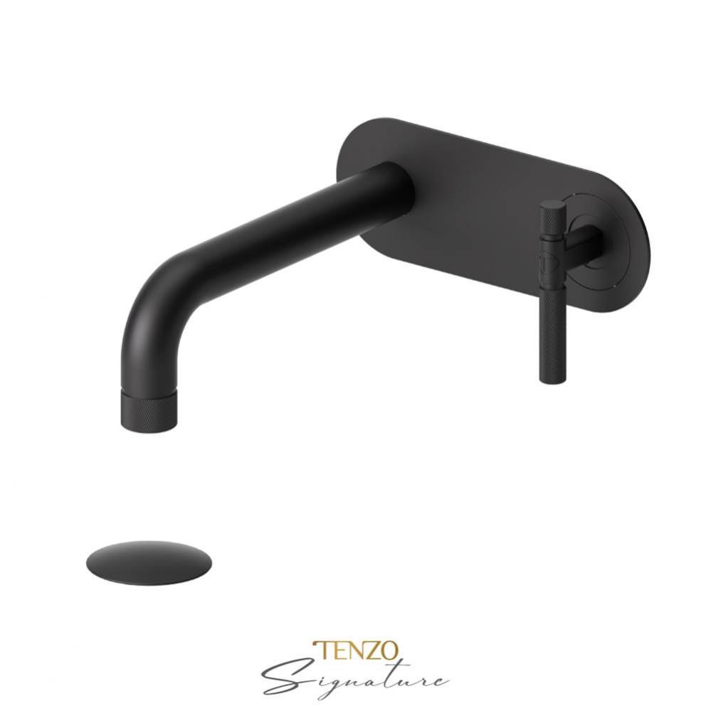 Trim for wall mount lav. faucet (overflow) drain Bellacio-F matte black
