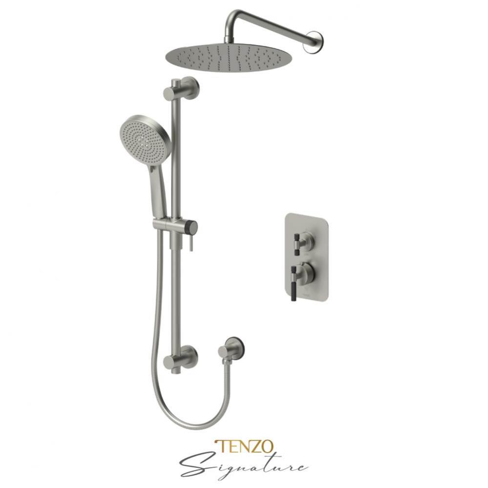 T-Box kit 2 fcts thermo Bellacio-F brushed nickel  / matte black