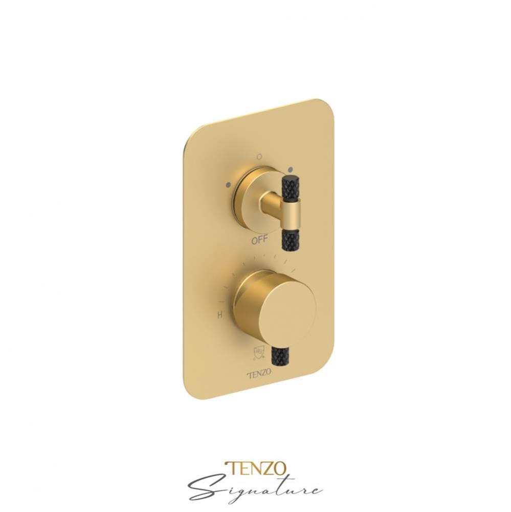 T-Box valve 2 fcts pres bal Bellacio-C brushed gold/matte black