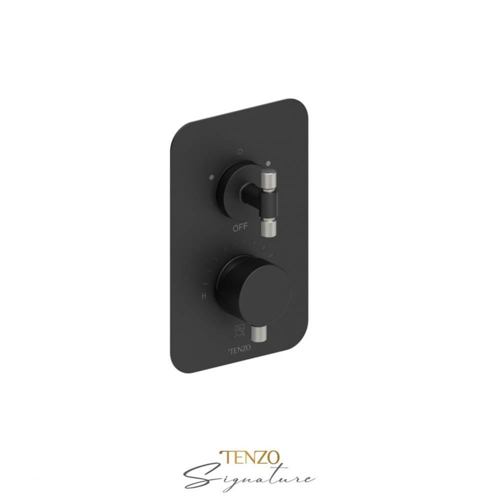 T-Box valve 2 fcts pres bal Bellacio-F matte black/brushed nickel