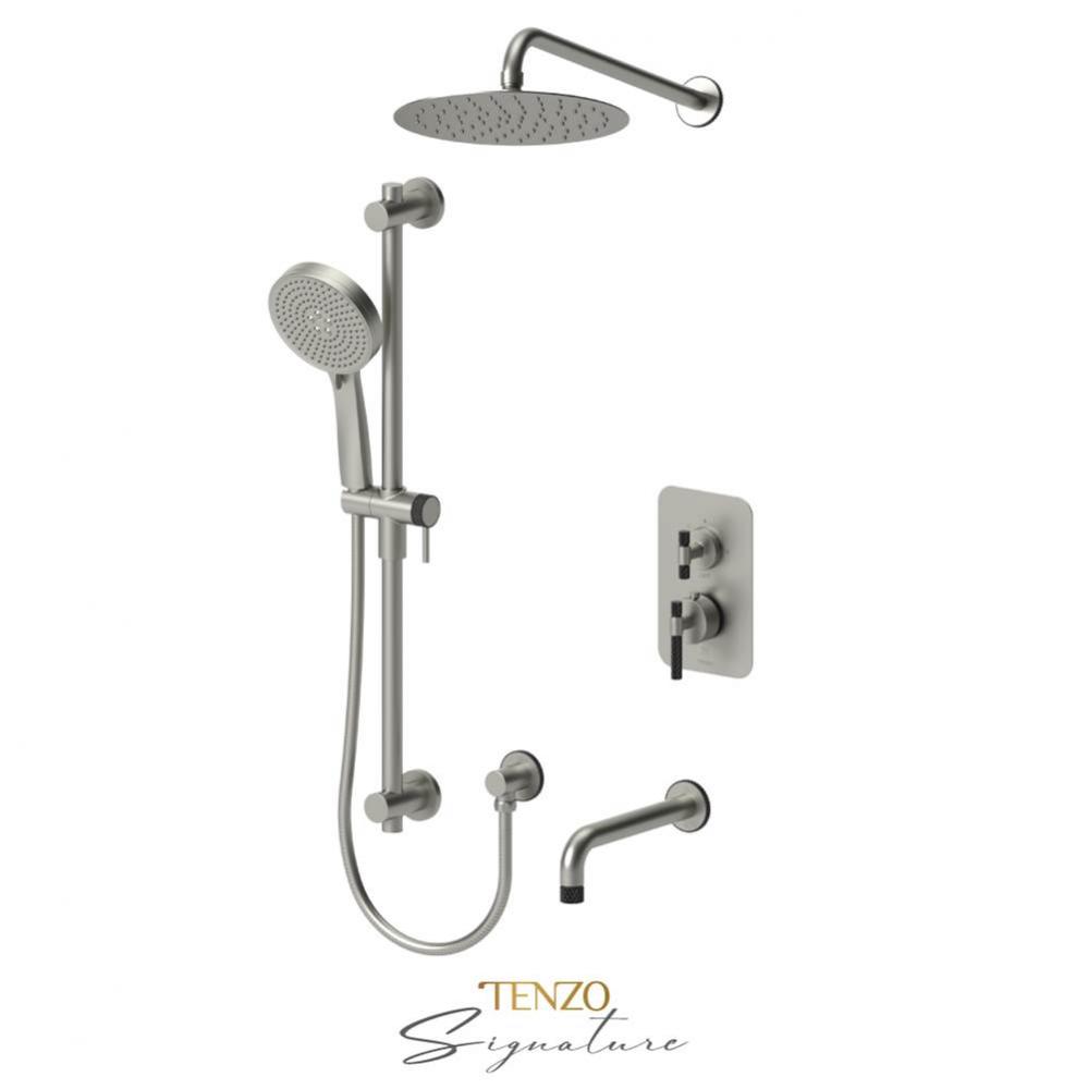 Trim for T-box kit 3 fcts pres bal Bellacio-C brushed nickel  / matte black