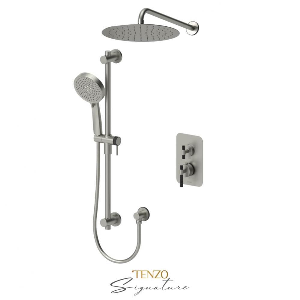 T-Box kit 3 fcts thermo Bellacio-C brushed nickel  / matte black