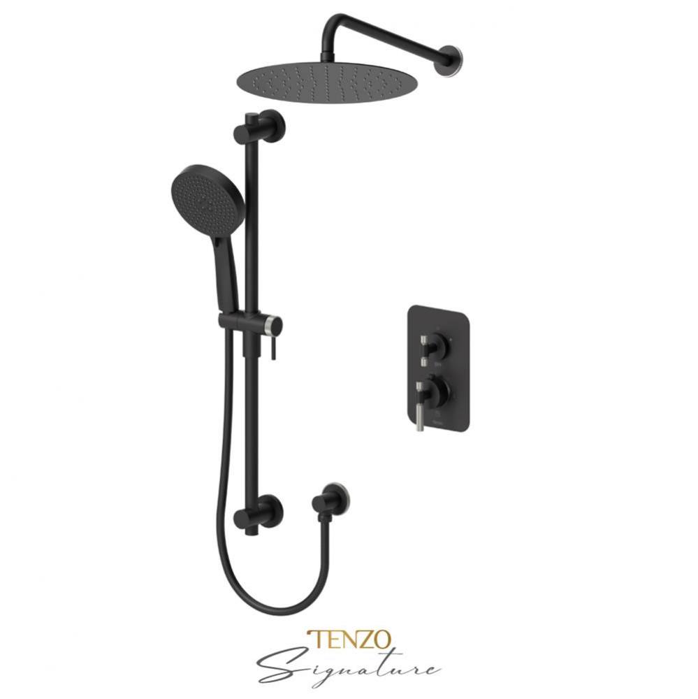 T-Box kit 3 fcts thermo Bellacio-F matte black / brushed nickel
