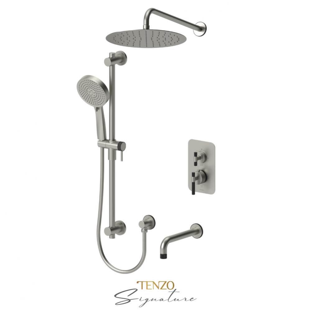 T-Box kit 3 fcts pres bal Bellacio-C brushed nickel/matte black