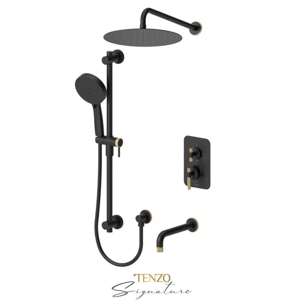 T-Box valve 3 fcts pres bal Bellacio-C matte black/brushed gold