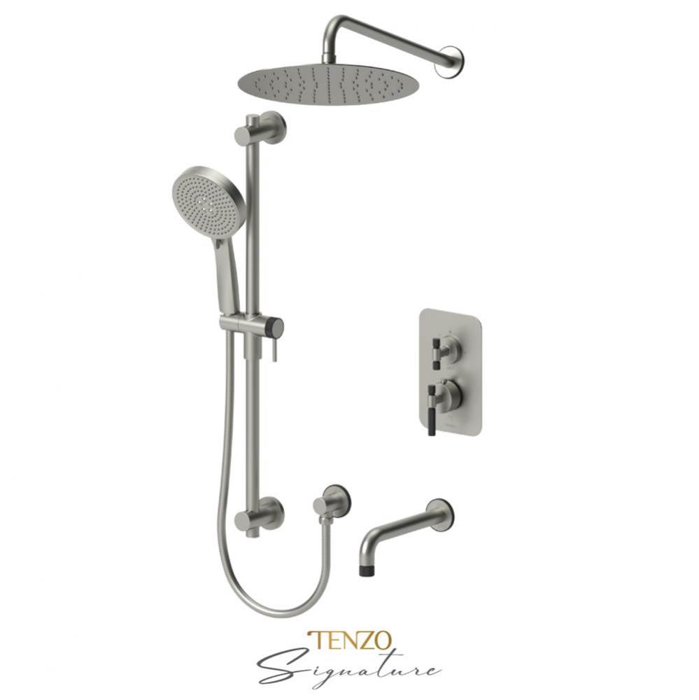 T-Box valve 3 fcts thermo Bellacio-F brushed nickel/matte black