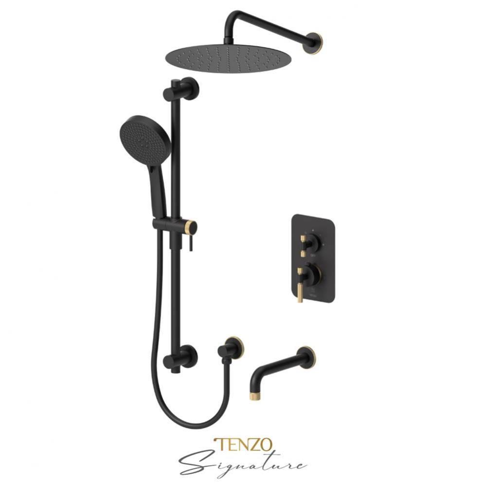 T-Box valve 3 fcts pres bal Bellacio-F matte black/brushed gold
