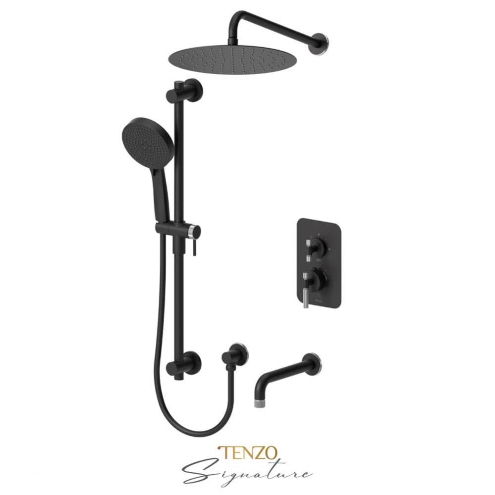 T-Box kit 3 fcts pres bal Bellacio-F matte black/chrome