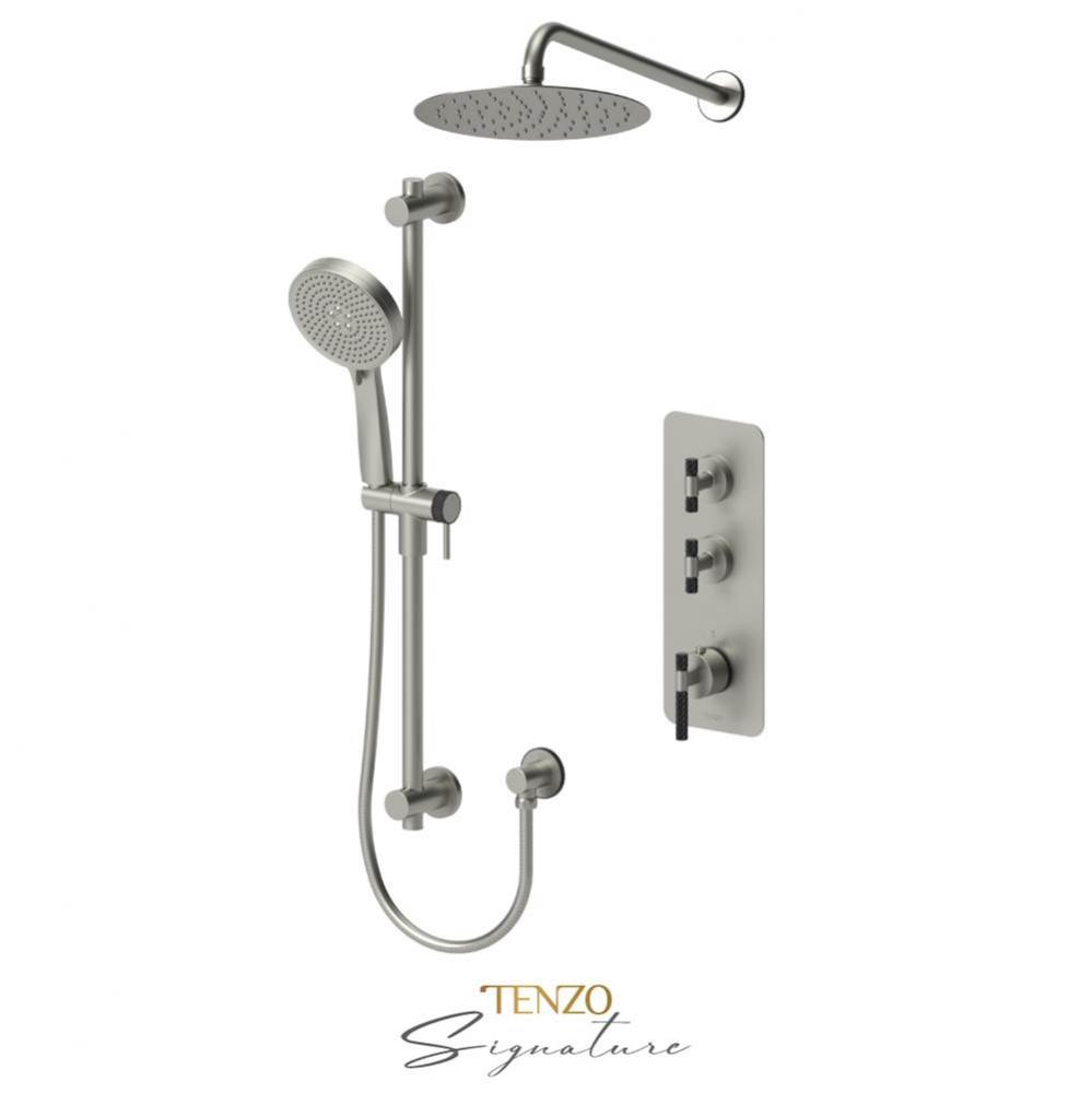 Extenza kit 2 fcts thermo Bellacio-C brushed nickel  / matte black