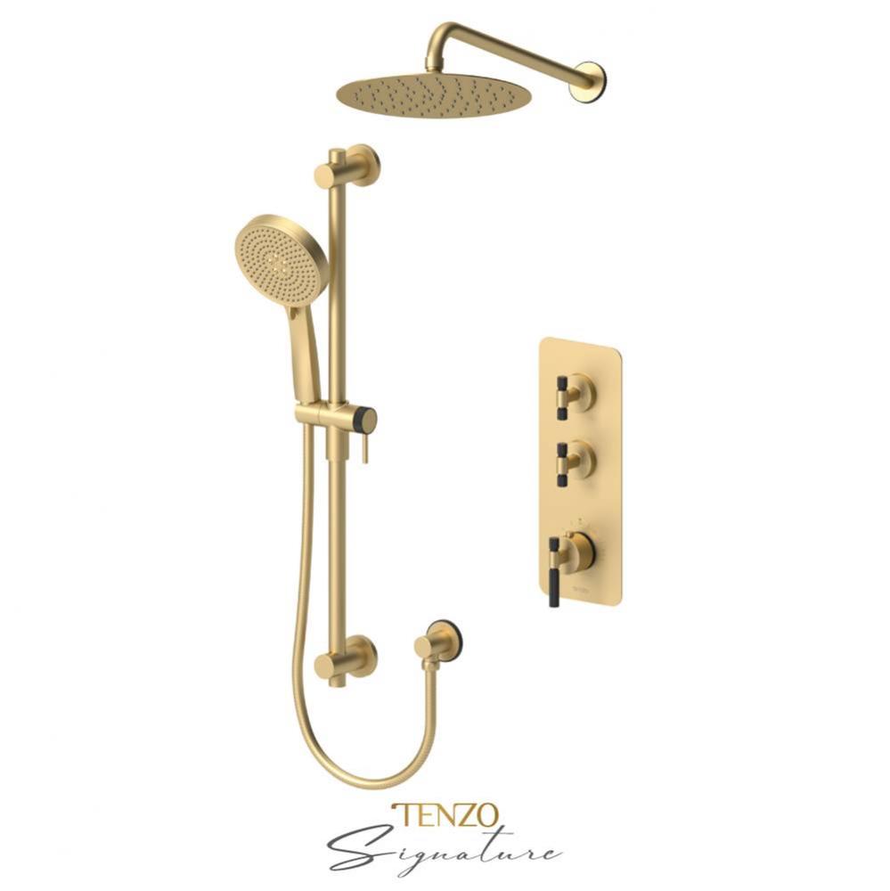 Extenza kit 2 fcts thermo Bellacio-F brushed gold  / matte black