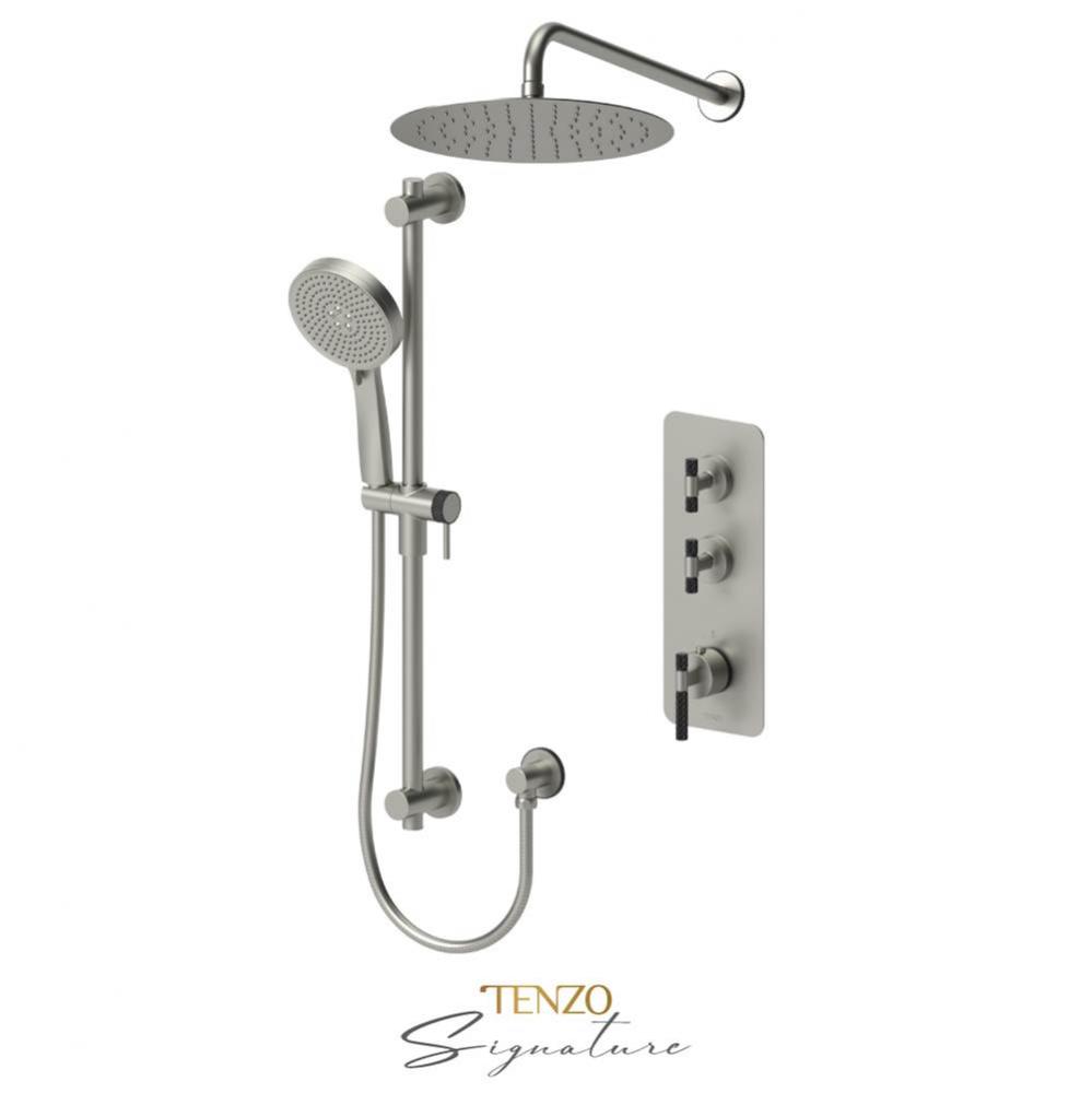 Extenza kit 2 fcts thermo Bellacio-C brushed nickel  / matte black