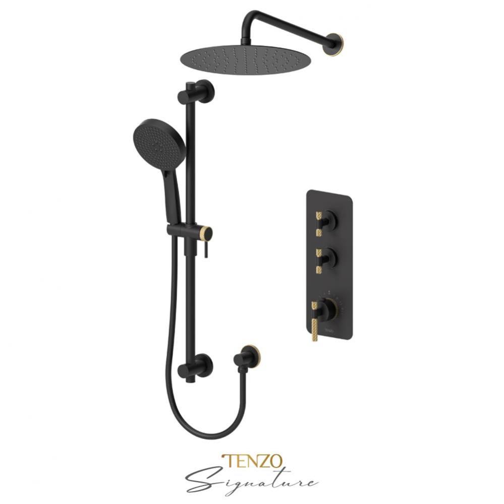 Trim for Extenza kit 2 fcts thermo Bellacio-C matte black / brushed gold