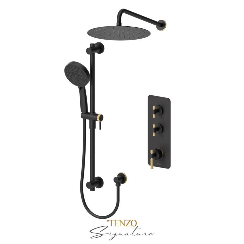 Extenza kit 3 fcts thermo Bellacio-F matte black / brushed gold