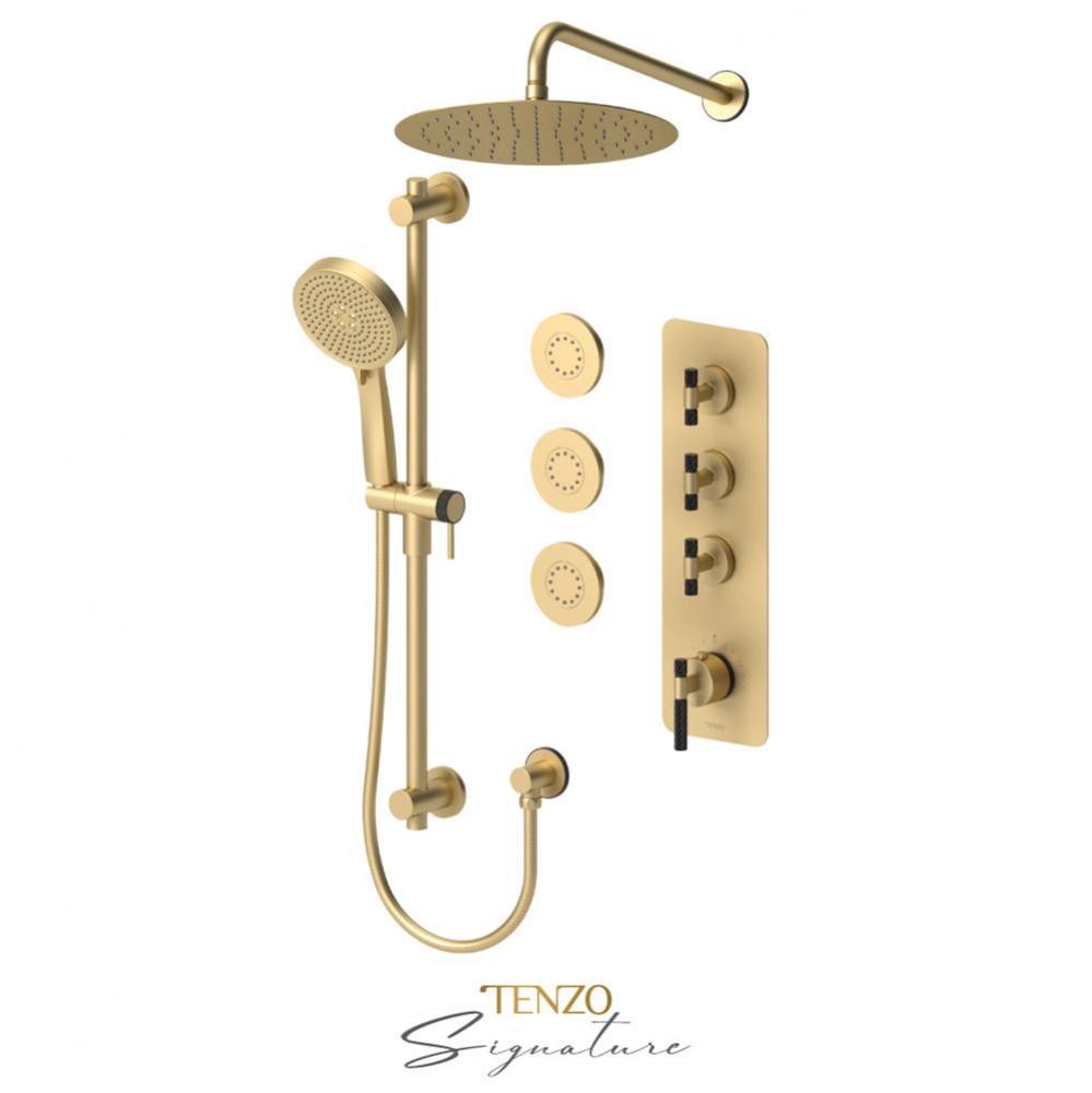 Extenza kit 3 fcts thermo Bellacio-C brushed gold/matte black