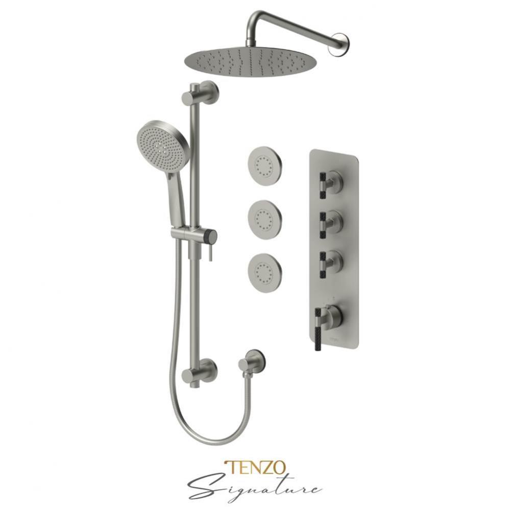 Extenza kit 3 fcts thermo Bellacio-C brushed nickel/matte black