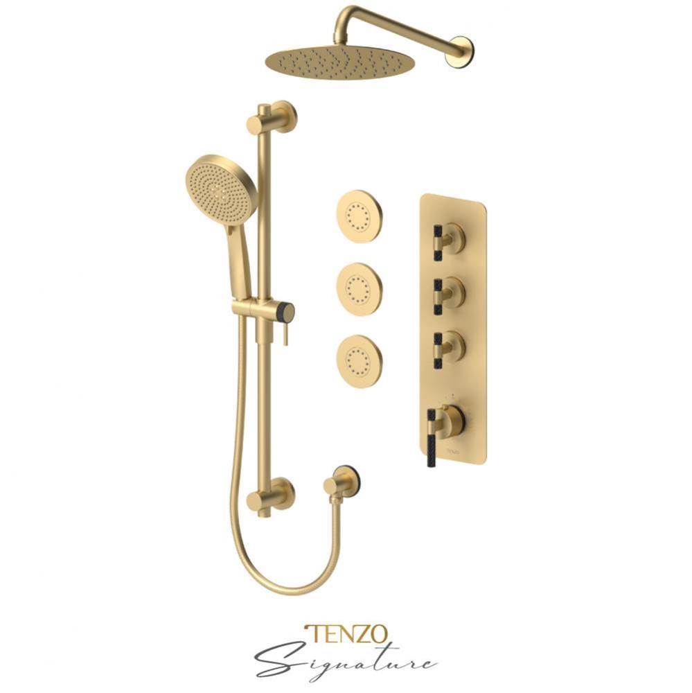 Extenza kit 3 fcts thermo Bellacio-C brushed gold  / matte black