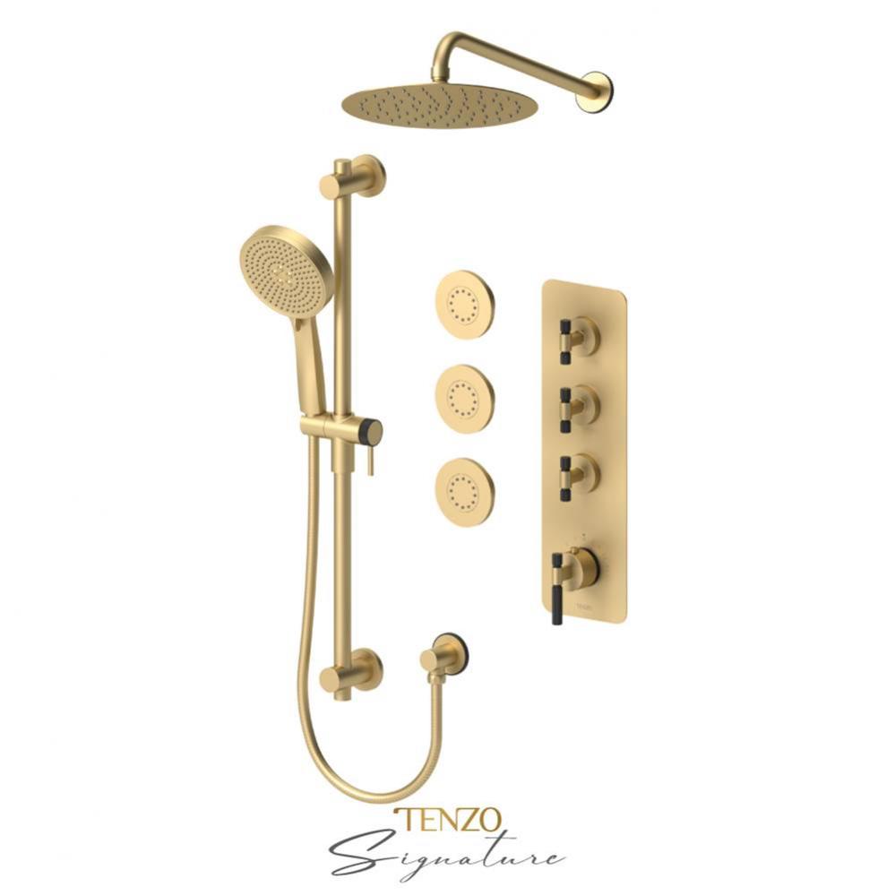 Extenza kit 3 fcts thermo Bellacio-F brushed gold  / matte black