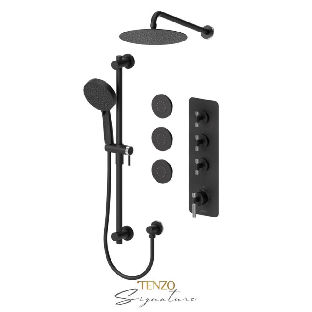 Trim for Extenza kit 3 fcts thermo Bellacio-F matte black / chrome