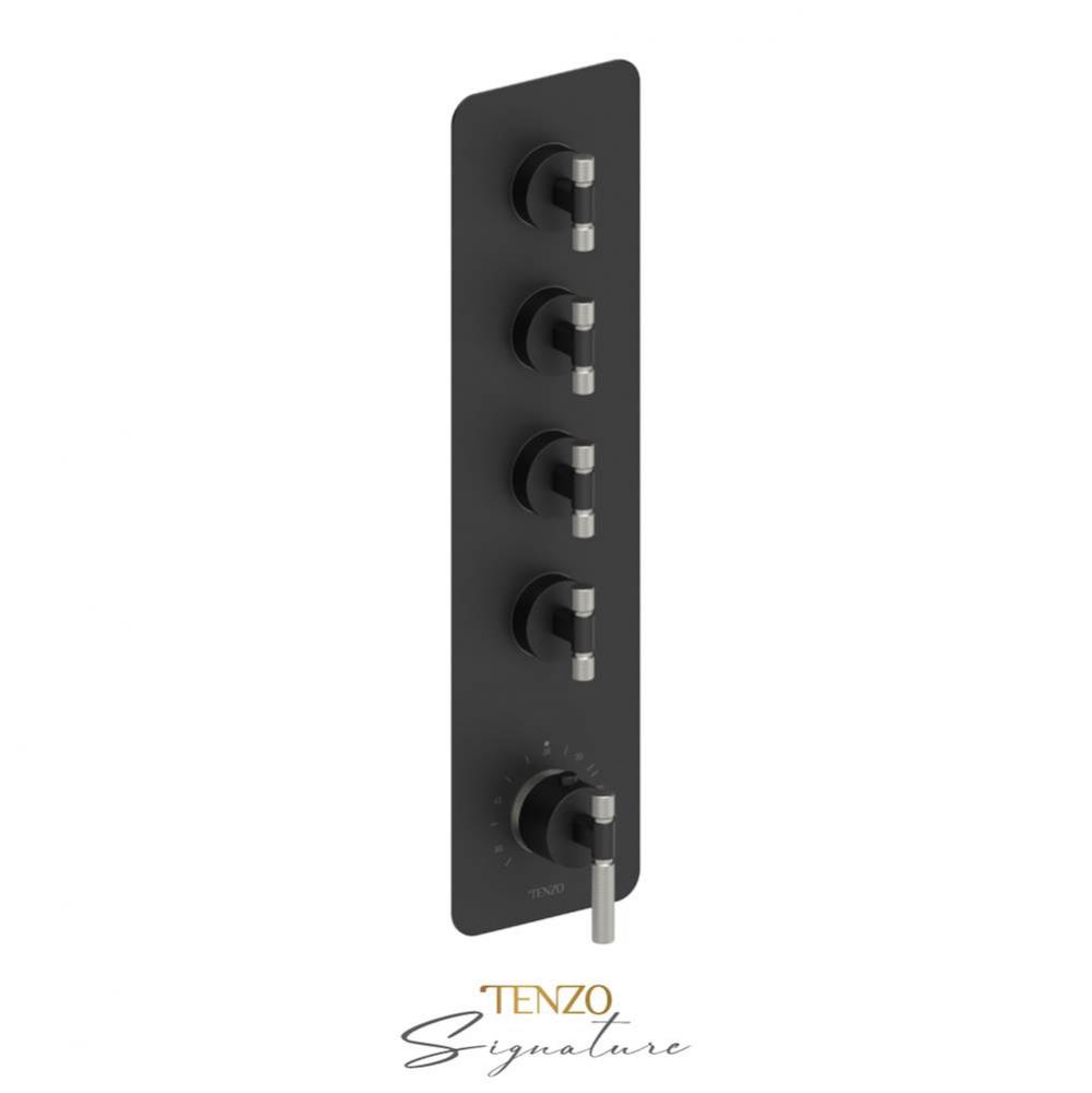 Extenza valve 4 fcts thermo Bellacio-F matte black/brushed nickel
