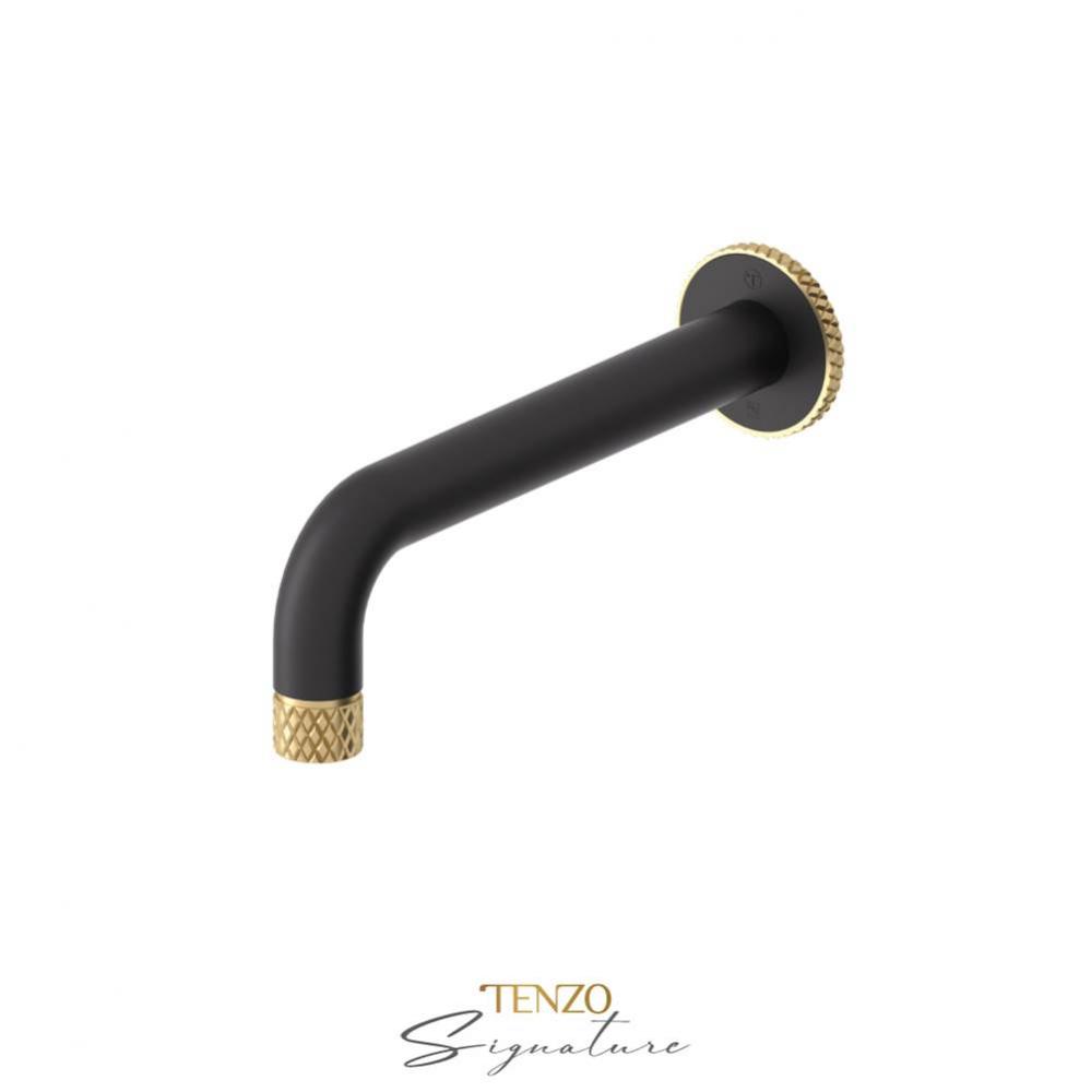 Wall mount spout Bellacio-C matte black/ brushed gold