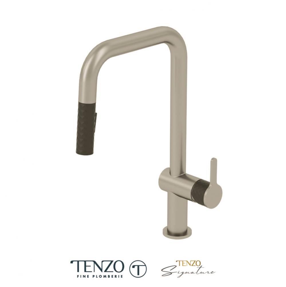 Single-handle kitchen faucet Calozy with pull-down & 2-Function hand shower stainless steel /