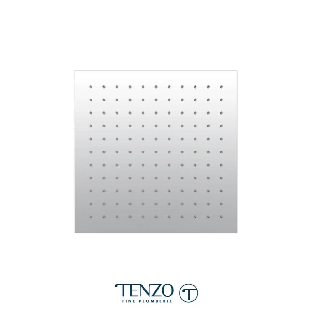 Ceiling shower head square 25x25cm (10po) chrome