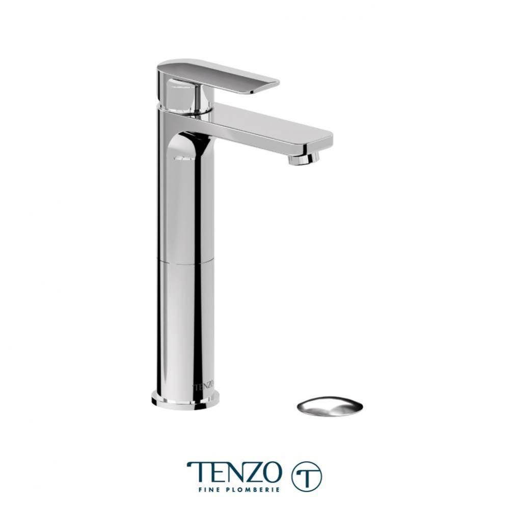 Delano single hole tall lavatory faucet chrome with (W/O overflow) drain