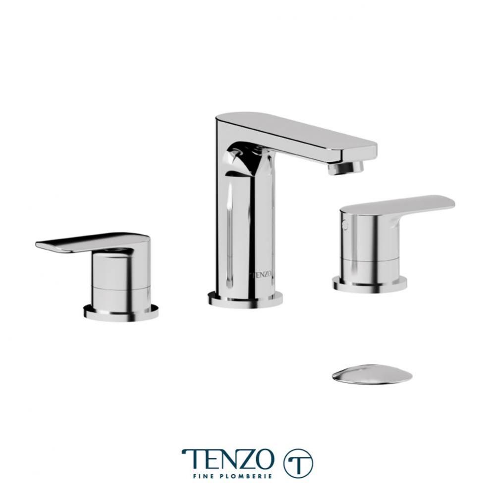 Delano 8in lavatory faucet chrome with (overflow) drain