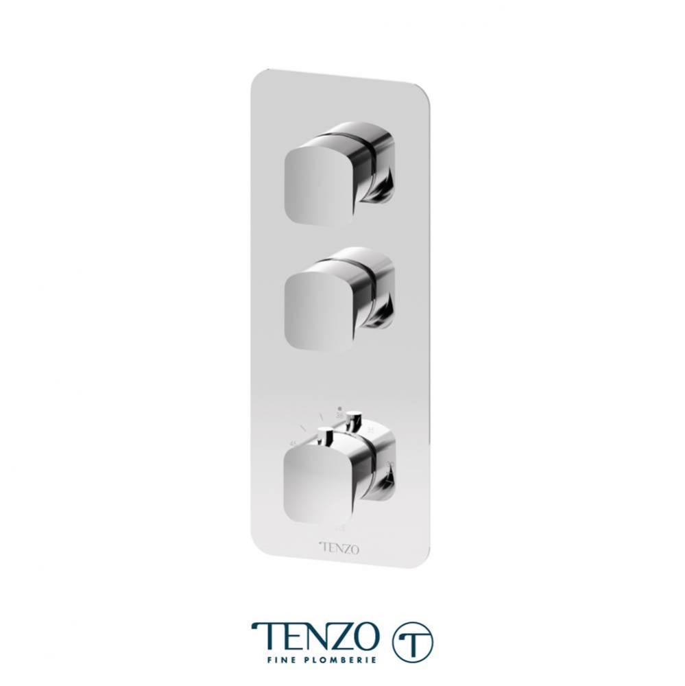 Extenza valve trims Delano thermo. 2 functions chrome