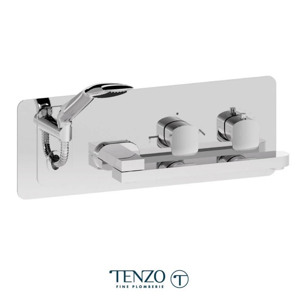 Wall mount tub faucet with swivel spout Delano chrome