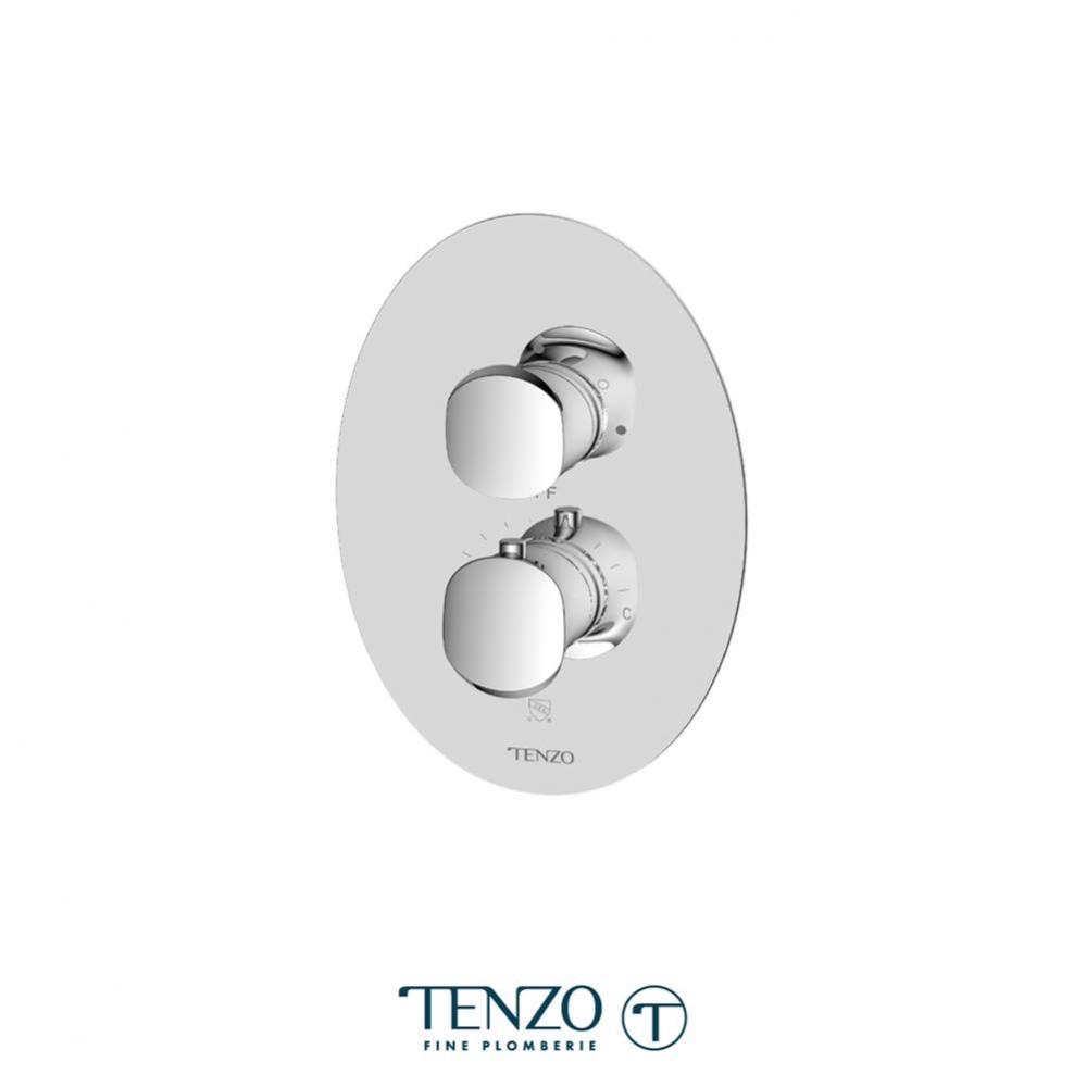 T-Box valve trims Fluvia thermo. 3 functions diverter chrome