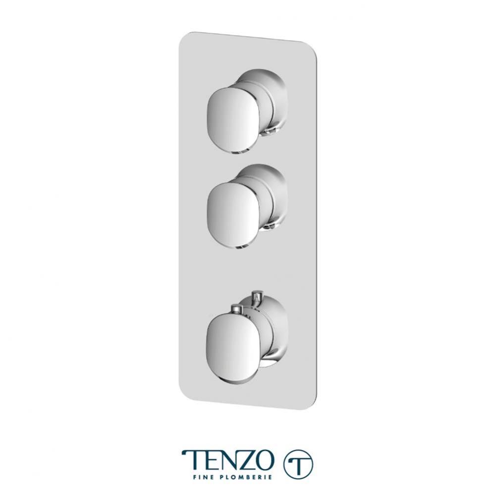 Extenza valve trims Fluvia thermo. 2 functions chrome