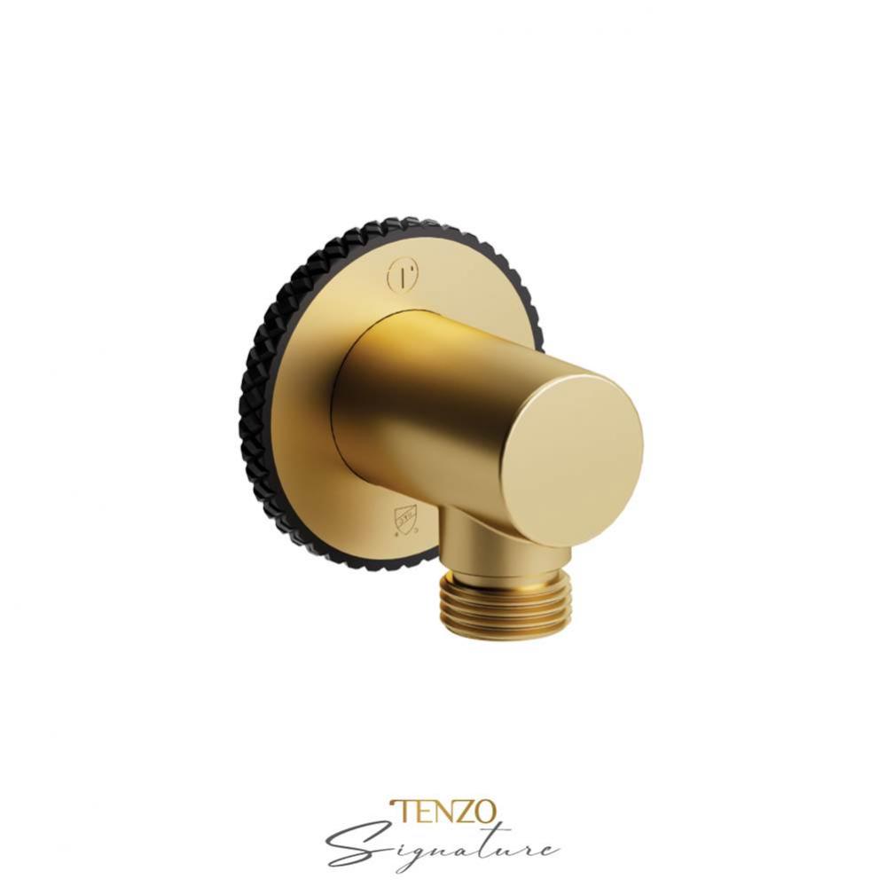 Wall supply elbow Bellacio-C brushed gold/ matte black