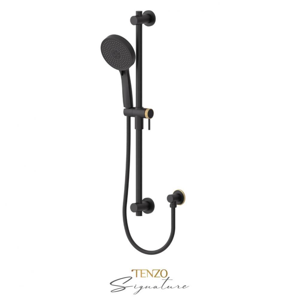 Sliding bar kit Bellacio-F matte black/ brushed gold