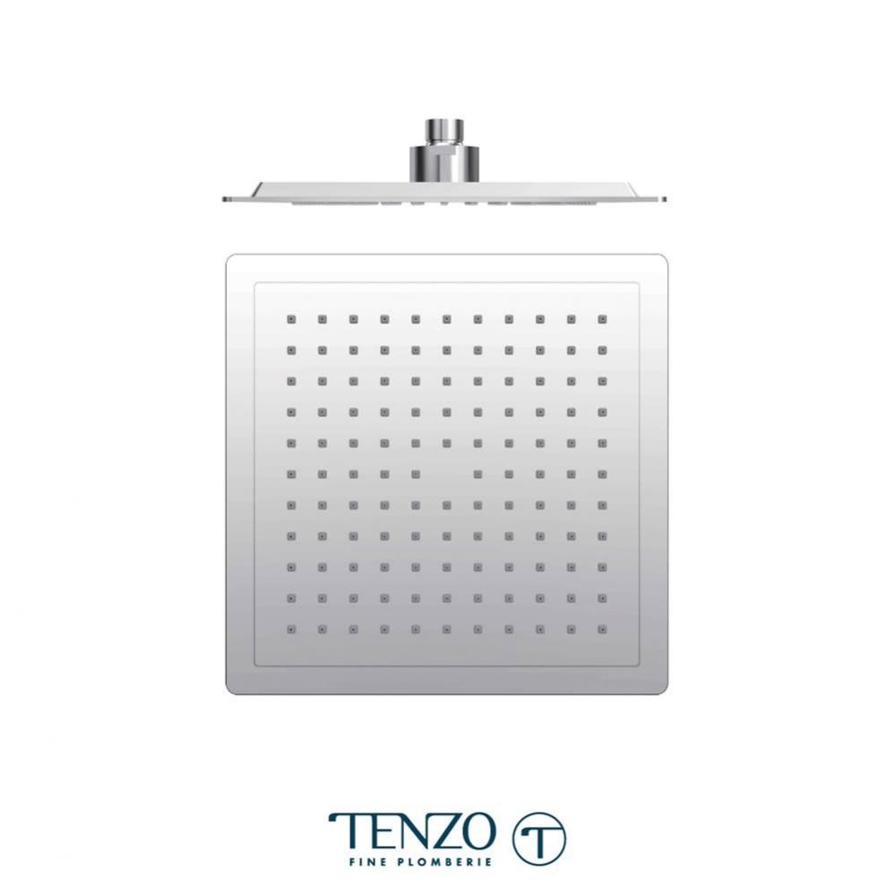 Shwr head square 23x23cm (9in) PVC chrome