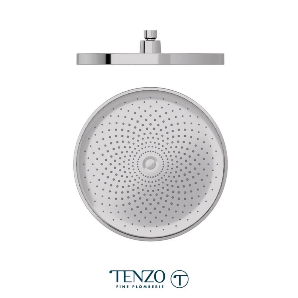 Shwr head round 26cm (10po) PVC chrome