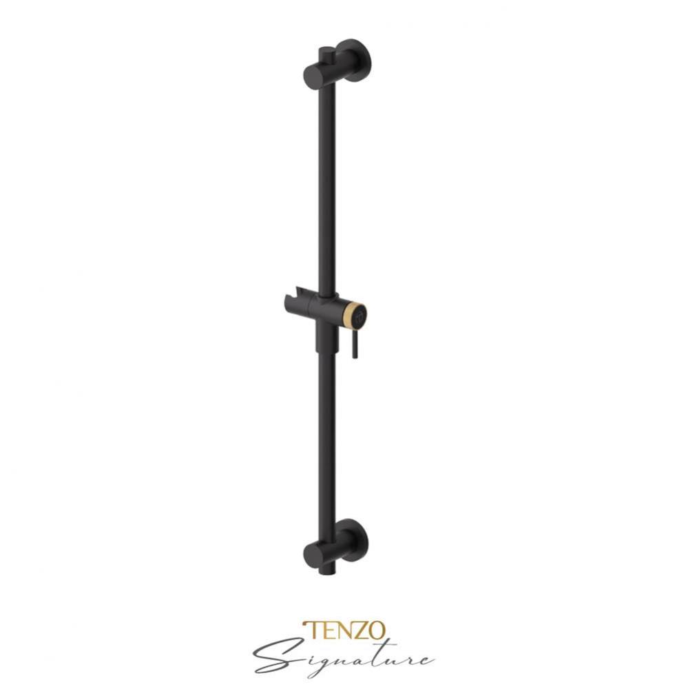 Sliding bar Bellacio-F matte black/ brushed gold