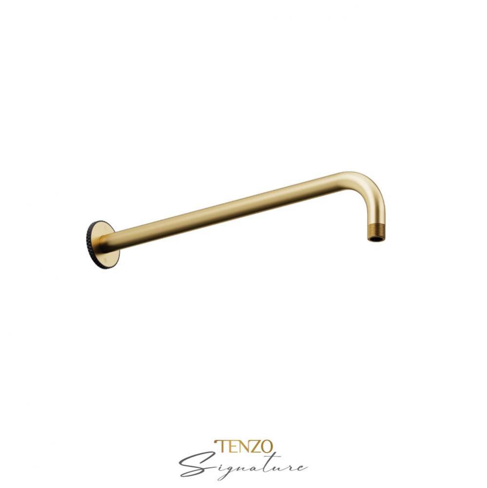 Wall mount shwr arm Bellacio-C brushed gold/ matte black