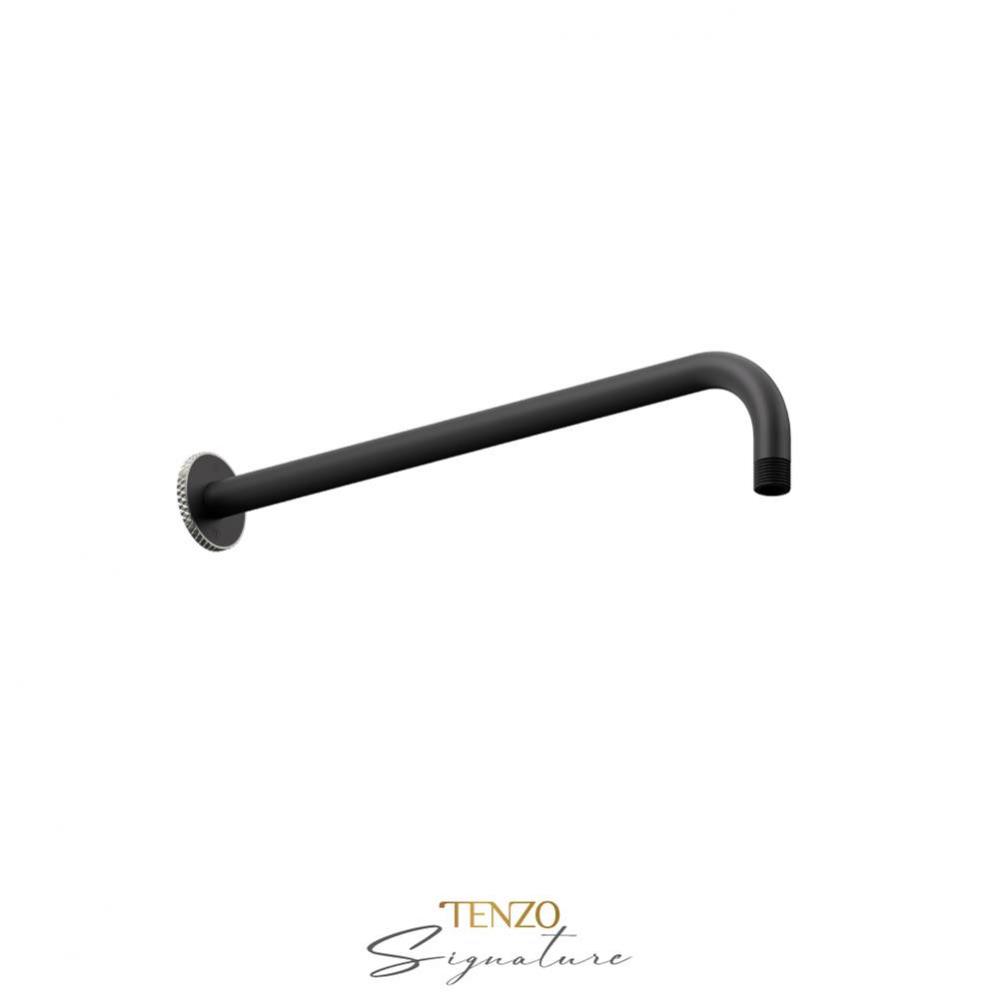 Wall mount shwr arm Bellacio-C matte black/ brushed nickel