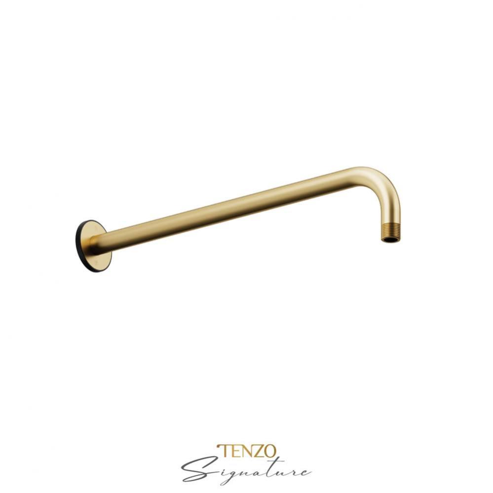 Wall mount shwr arm Bellacio-F brushed gold/ matte black