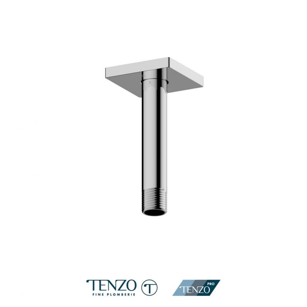 Ceiling shower arm squared 15cm (6'') chrome